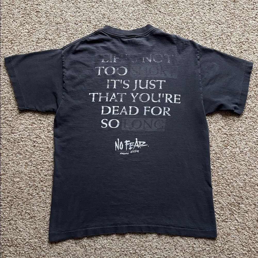 RARE Early 90’s No Fear Gear Back Graphic S/S Cotton T-Shirt Single Stitch MIUSA